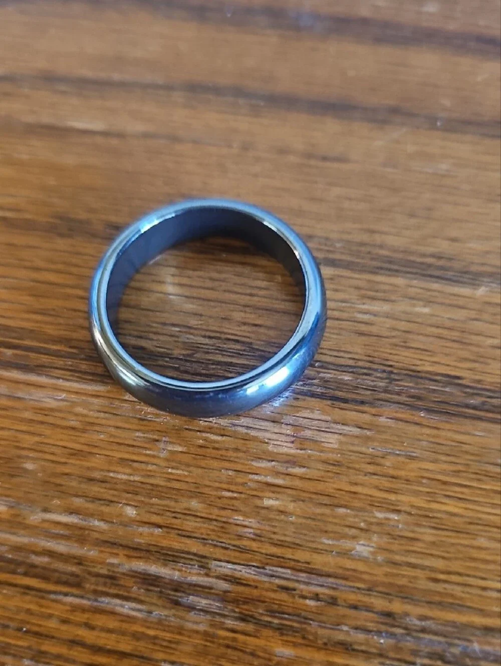 Sleek Black Dome Ring Size 11
